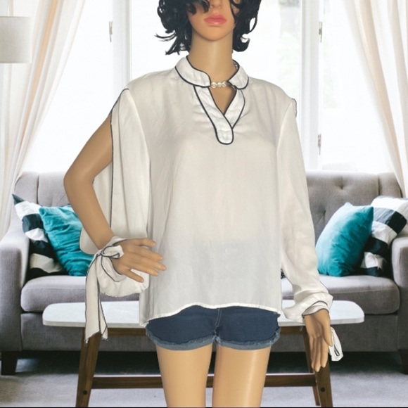 SHEIN Tops - Long Sleeves White Blouse